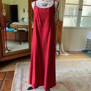 Beautiful Red Raw Silk Strappy Dress